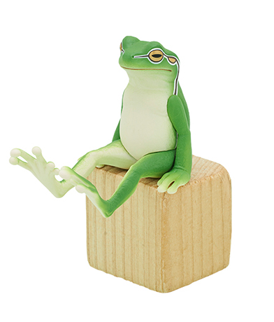 ミドリ(A)｜座る大蛙